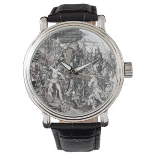 Montre Jésus soutenant le sien croix 1470