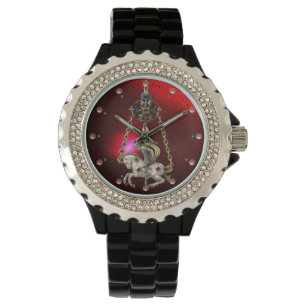 MONTRE JEWEL ANTIQUE, PIERRES DE JEUX, NUIT SUR LE CHEVAL