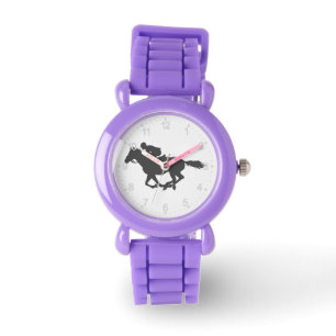 Montre Jockey sur cheval Silhouette - Choisir la couleur 
