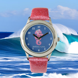 Montre joli beach seahorse ajouter nom