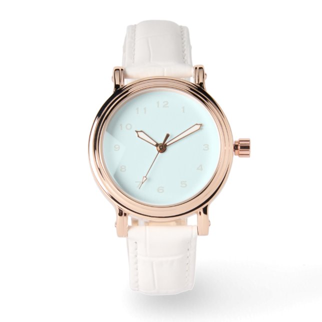 Montre Joli Blue Rosegold eWatch Musique en cuir (Recto)