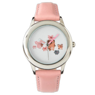 Montre Joli Cartoon Pig Surveillance de famille