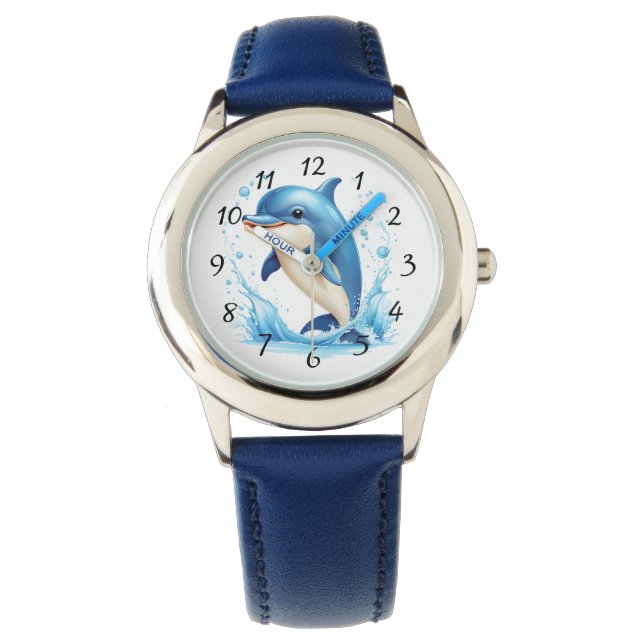 Montre Joli dauphin illustré (devant)