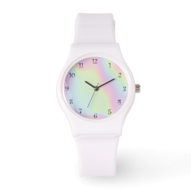 Montre Joli dégradé moderne aquarelle Rainbow backgrou (Recto)