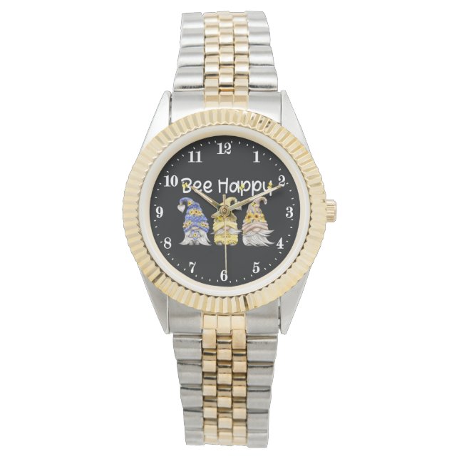 Montre joli gnome heureux d'abeille (devant)