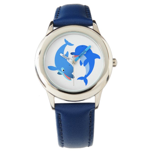 Montre Joli Jouer Cartoon Dolphins Watch (devant)