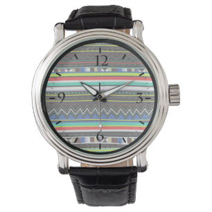 Montre Joli motif tribal décoratif coloré