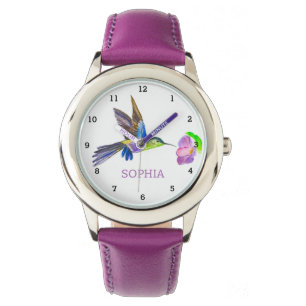 Montre Joli oiseau colibri Floral Girids