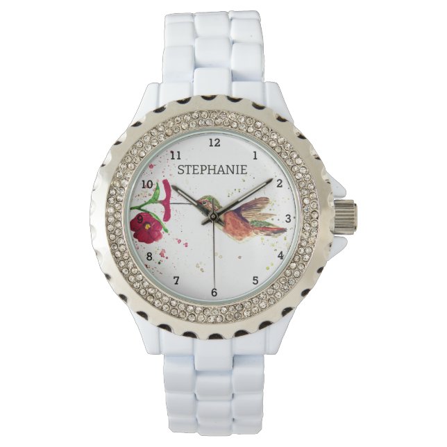 Montre Joli oiseau Fleur Colibri Nature (devant)