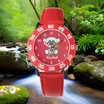 Montre Jolie filles panda ours ajouter nom<br><div class="desc">conception par www.etsy.com/Shop/TreasureBoxDigitals</div>