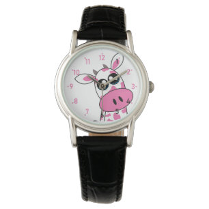 Montre Jolie fraise vache souriante face