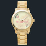 Montre Jolie mère matriarche Rose<br><div class="desc">Joli Matriarch et Roses vintages design Watch.</div>