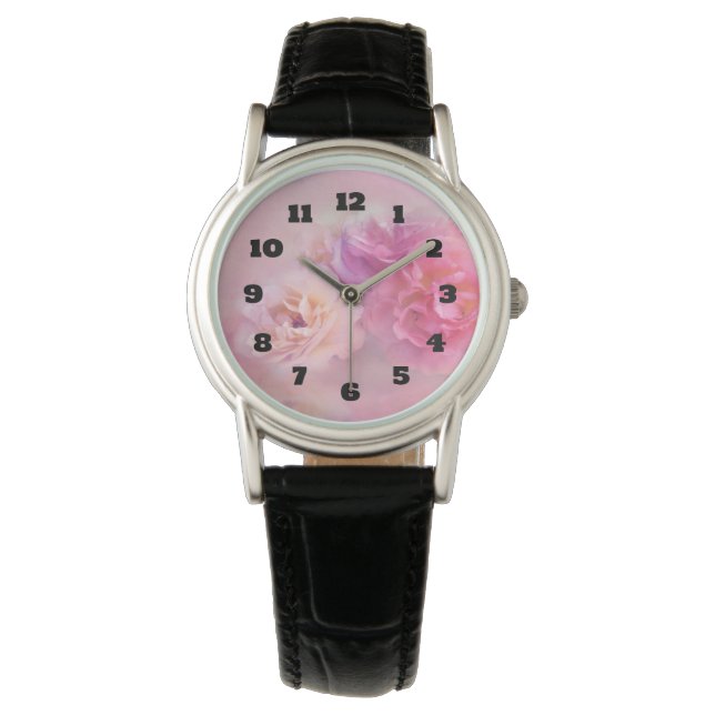 Montre Jolie oeillette rose Stylo Photographie (devant)