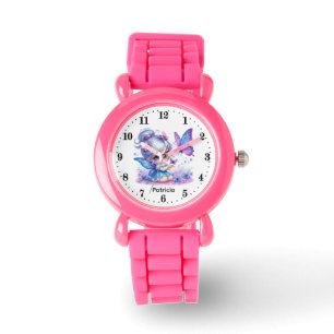 Montre Jolies filles fées amoureuses ajoutent un nom