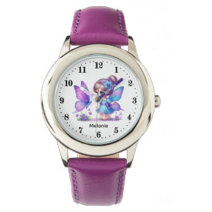 Montre Jolies filles fées amoureuses ajoutent un nom
