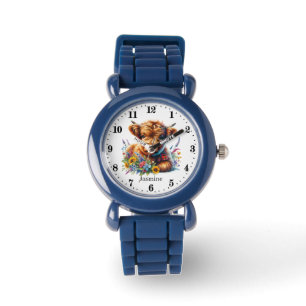 Montre Jolies filles vache des hautes terres ajouter nom