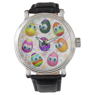 Montre Jolis œufs de Pâques de dessin animé drôles
