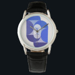 Montre Joseph Schillinger Key Blue. géométrique Abstraite<br><div class="desc">Montre Joseph Schillinger "Key Blue". Art géométrique Abstrait.</div>