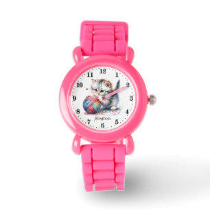 Montre Jote filles fil chat ajouter nom
