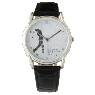 Montre Jouer au golf d'étang d'arbre de terrain de golf