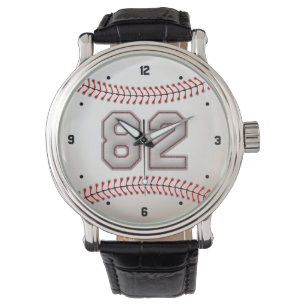 Montre Joueur de baseball cool Numéro 82 - Stitches Look