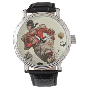 Montre Joueur de football américain vintage et mascotte b