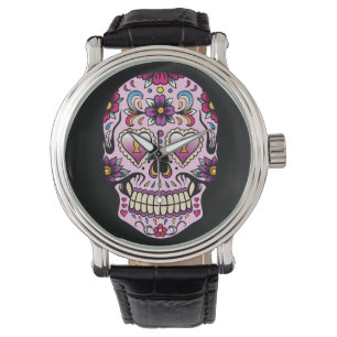 Montre Jour de la Mort Sugar Skull Pink Watch