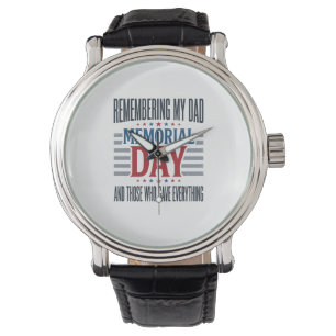 Montre Jour du Souvenir Papa Tribut Patriotique