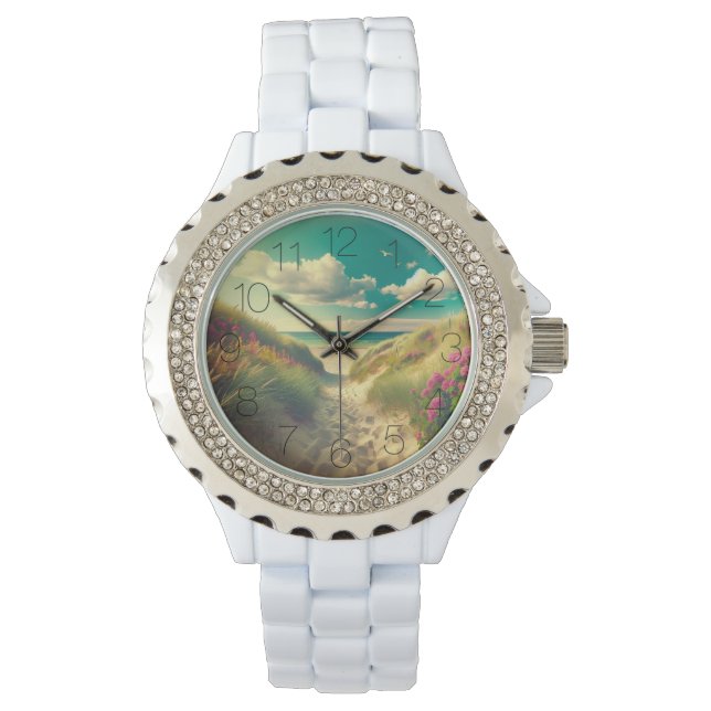 Montre Jour Sur La Plage Modifier Retro Look (devant)