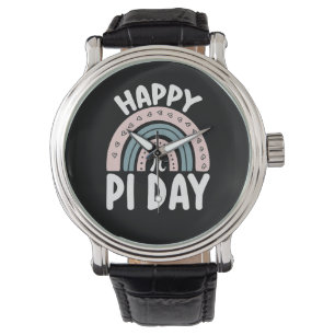 Montre Joyeuse Fête de Pi Bohème Arc-en-ciel Mathématique