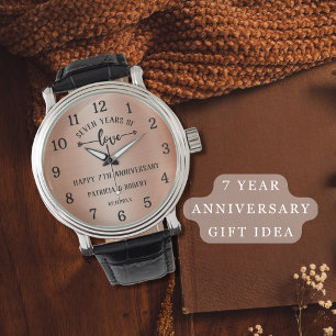 Montre Joyeux 7e anniversaire Mariage de cuivre