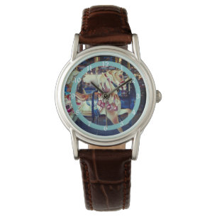 Montre Joyeux en pastel vintages vont photo de carrousel
