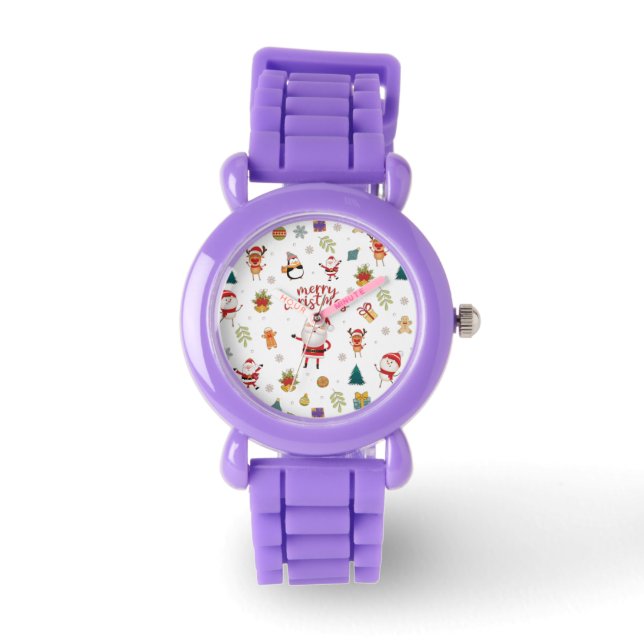 Montre Joyeux Motif de Noël (Recto)