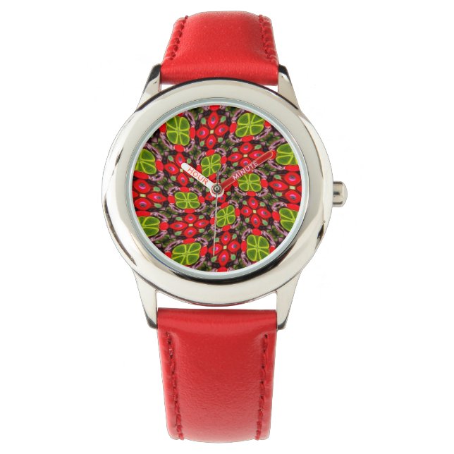 Montre Joyeux Motifs d'arbre de Noël (devant)