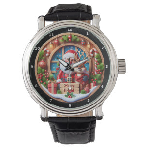 Montre Joyeux Noël lumineux Santa Renne