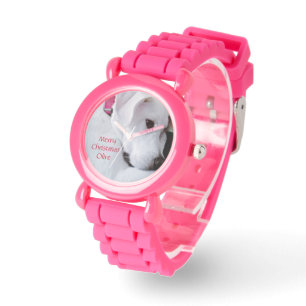 Montre Joyeux Noël mignon Chien Chien Chien Chien Photo R
