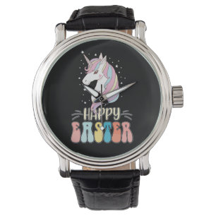 Montre Joyeux Oeufs de lapin de lapin de la licorne de Pâ