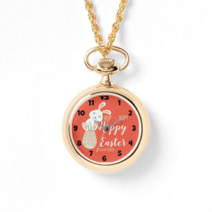 Montre Joyeux Pâques, lapin de Pâques simple jolie famill