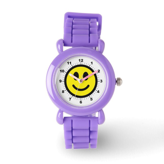 Montre Joyeux visage de l'enfant Parties scintillant roug (Recto)