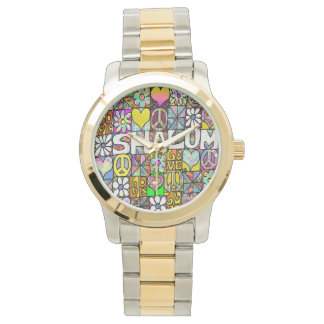 Montre Judaica Retro 60s Psychedelic Shalom LOVE