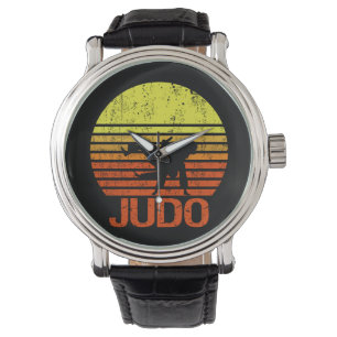 Montre Judo Martial Arts Fighter Silhouette Stripes