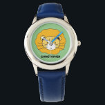 Montre "Jungle Timekeeper" - Personnalisé Blue Lion Safar<br><div class="desc">Découvrez le "Timekeeper de la Jungle", une montre bleue vibrante et éducative qui présente une illustration captivante du safari de lions, conçue avec amour par un artiste pour son fils. Cette montre n'est pas seulement un outil pour aider votre enfant à apprendre à dire le temps ; c'est une oeuvre...</div>