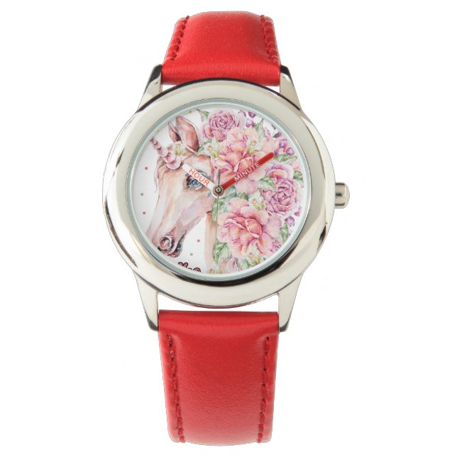 Montre Just Girl Who Loves Unicorn (devant)
