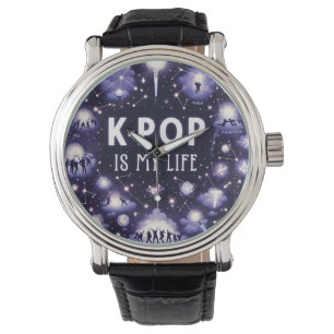 Montre K-pop est ma vie flottant parmi les étoiles