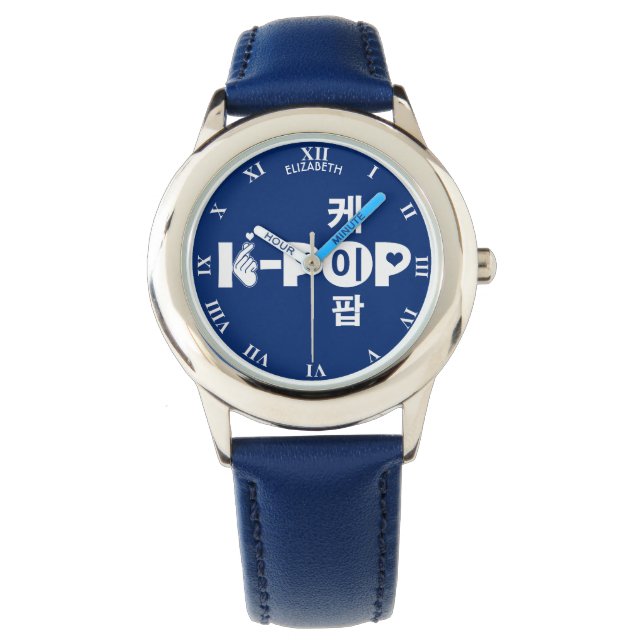 Montre K-Pop Kpop En Coréen Symbole Kpop Coeur Et Main (devant)