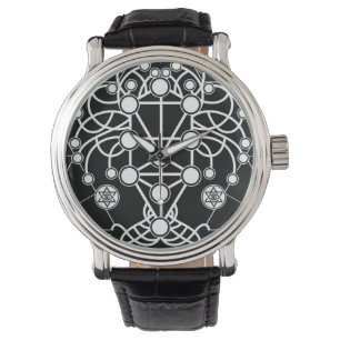 Montre Kabbalah L'Arbre de Vie Ornament de Géométrie Sacr