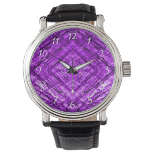 Montre Kaléidoscope en verre violet Texture