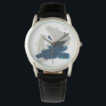 Montre Kanji<br><div class="desc">Kanji IX par Juin Erica Vess. Les touches bleues et beiges créent une décoration minimaliste.</div>