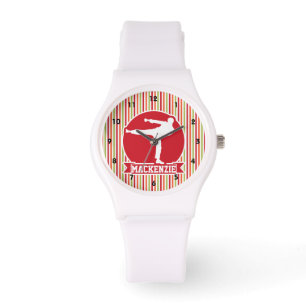 Montre Karaté, Arts Martiaux ; Rouge, Vert, Orange