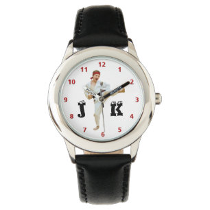 Montre Karaté donnant un coup de pied le monogramme de